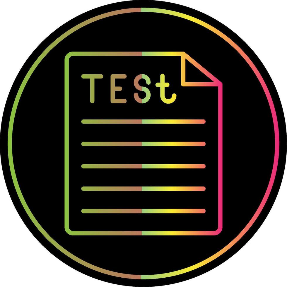 Test Line Gradient Due Color Icon Design vector