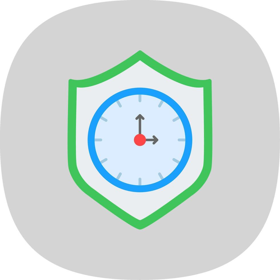 Reliablity Flat Curve Icon Design vector