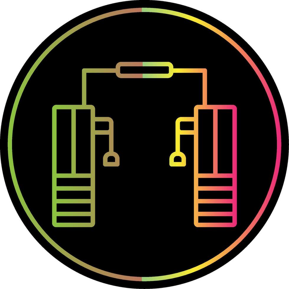 Cable Crossover Line Gradient Due Color Icon Design vector