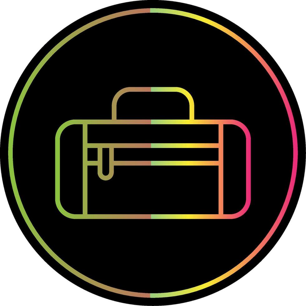 Duffle Bag Line Gradient Due Color Icon Design vector