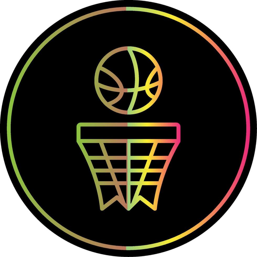 Basketball Line Gradient Due Color Icon Design vector