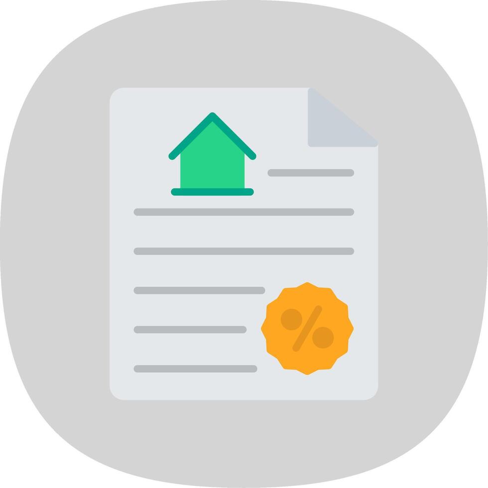 Contract Flat Curve Icon Design vector