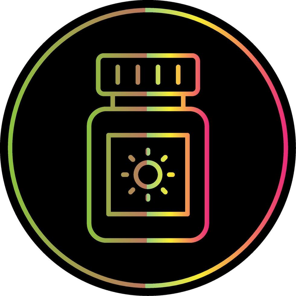 Sun Block Line Gradient Due Color Icon Design vector