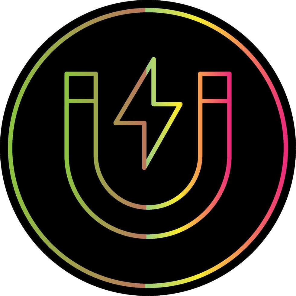 Magnet Line Gradient Due Color Icon Design vector