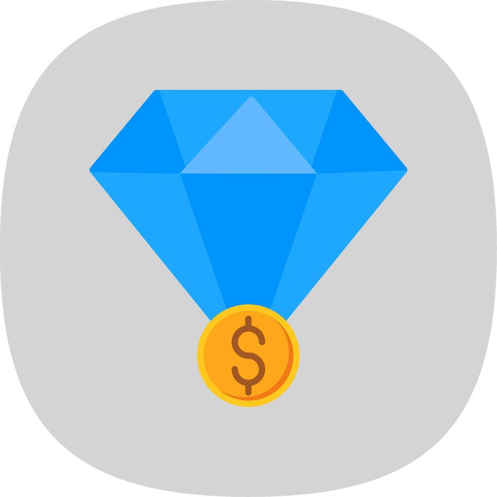 Value Flat Curve Icon Design vector