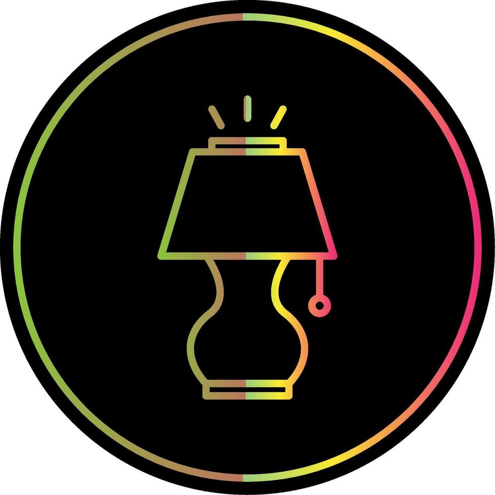 Lamp Line Gradient Due Color Icon Design vector