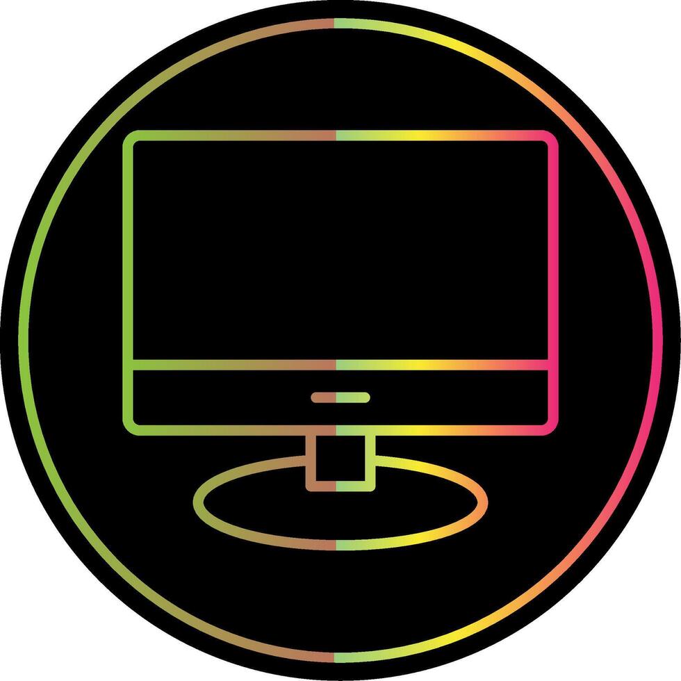 Lcd Line Gradient Due Color Icon Design vector
