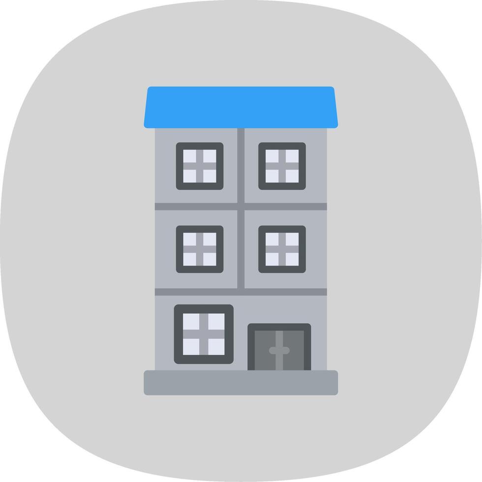 Appartment Flat Curve Icon Design vector