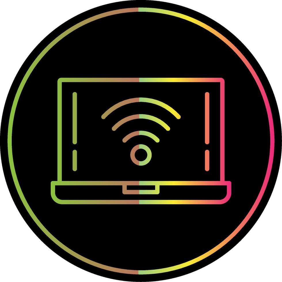 Wifi Line Gradient Due Color Icon Design vector