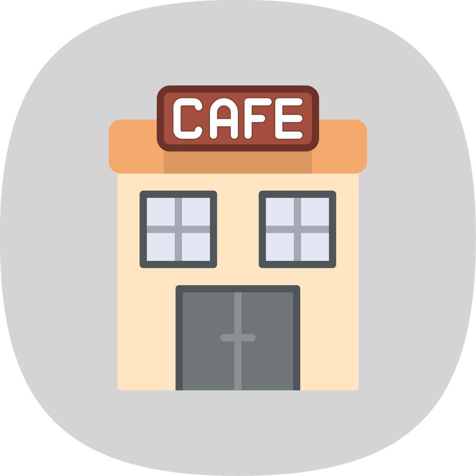 café plano curva icono diseño vector