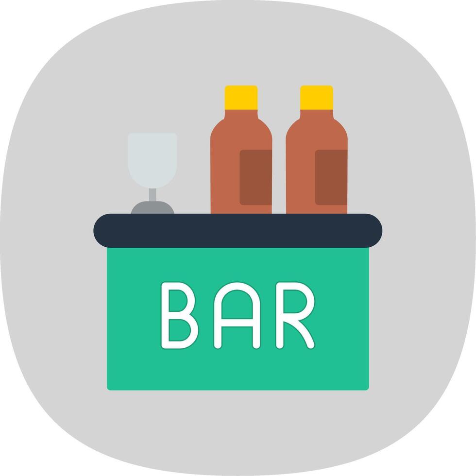 Bar Flat Curve Icon Design vector