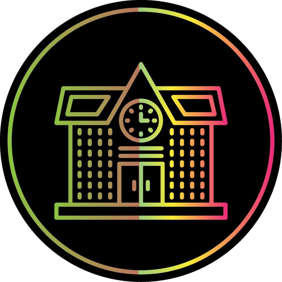 University Line Gradient Due Color Icon Design vector