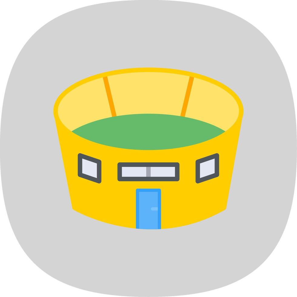 Stadium Flat Curve Icon Design vector