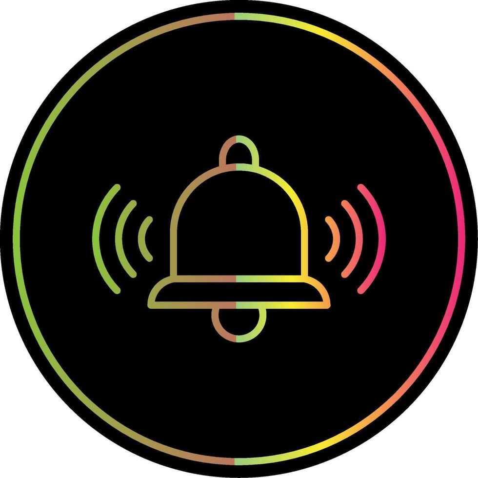 campana línea degradado debido color icono diseño vector
