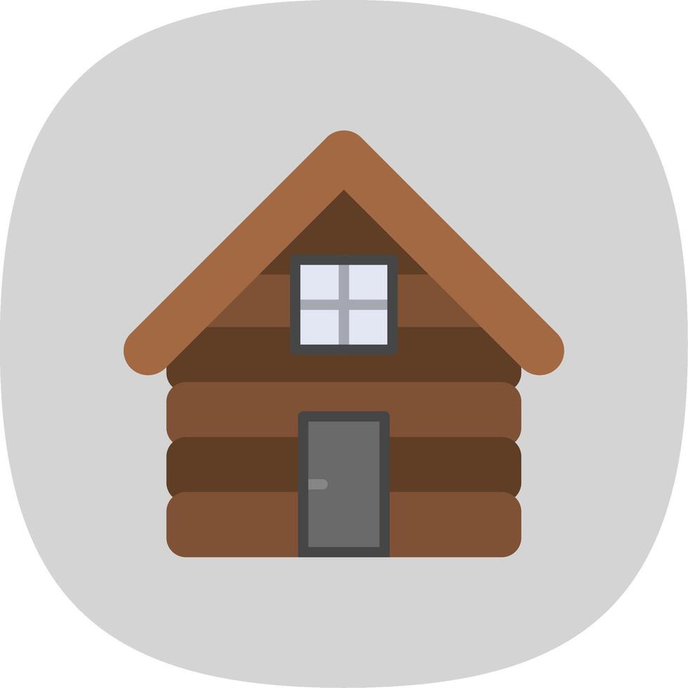 Store Flat Curve Icon Design vector