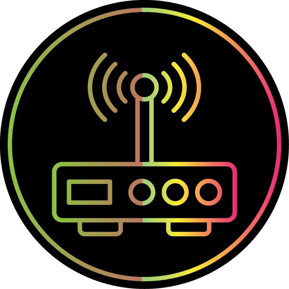 Modem Line Gradient Due Color Icon Design vector