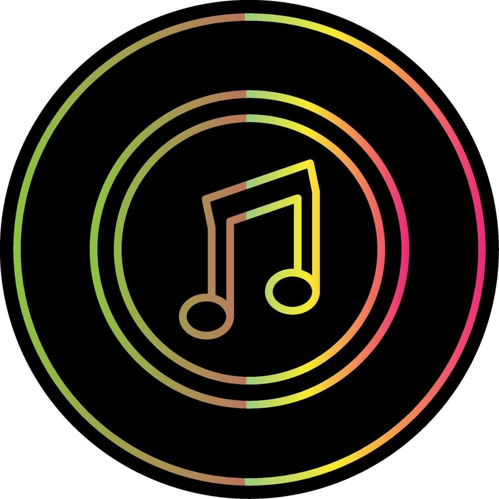 Music Line Gradient Due Color Icon Design vector