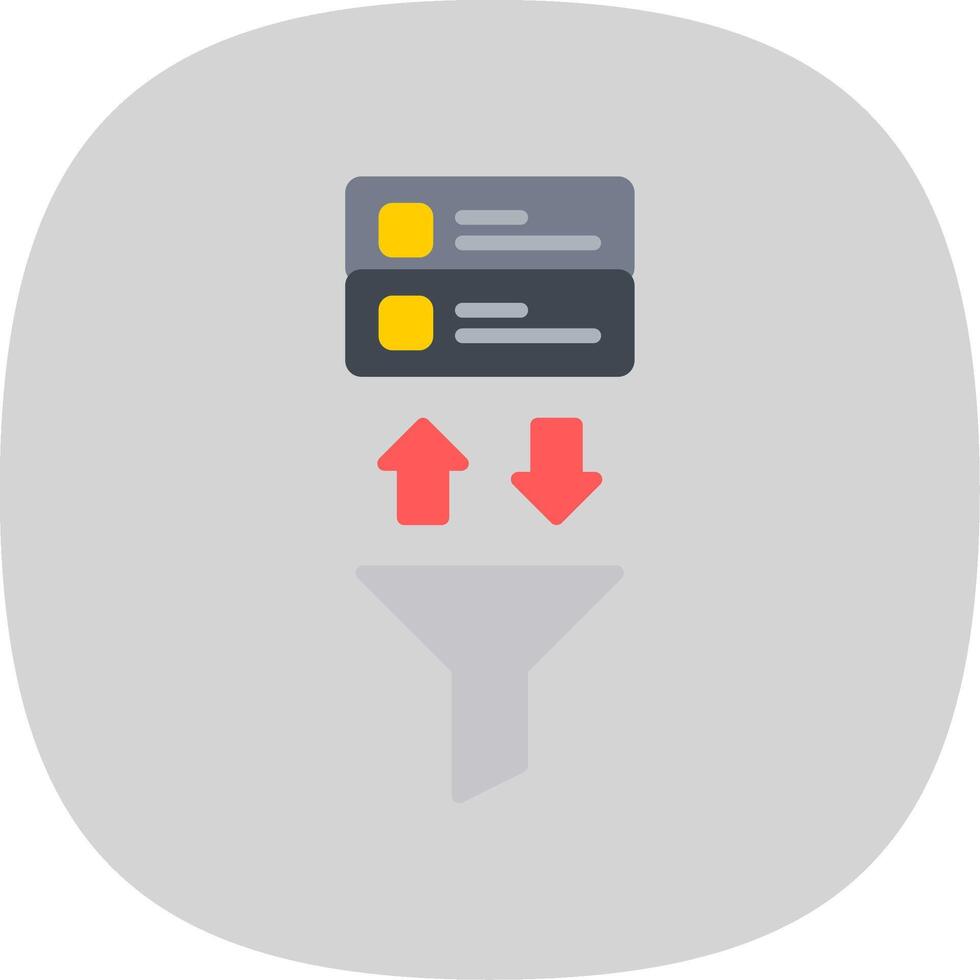 Filtering Flat Curve Icon Design vector