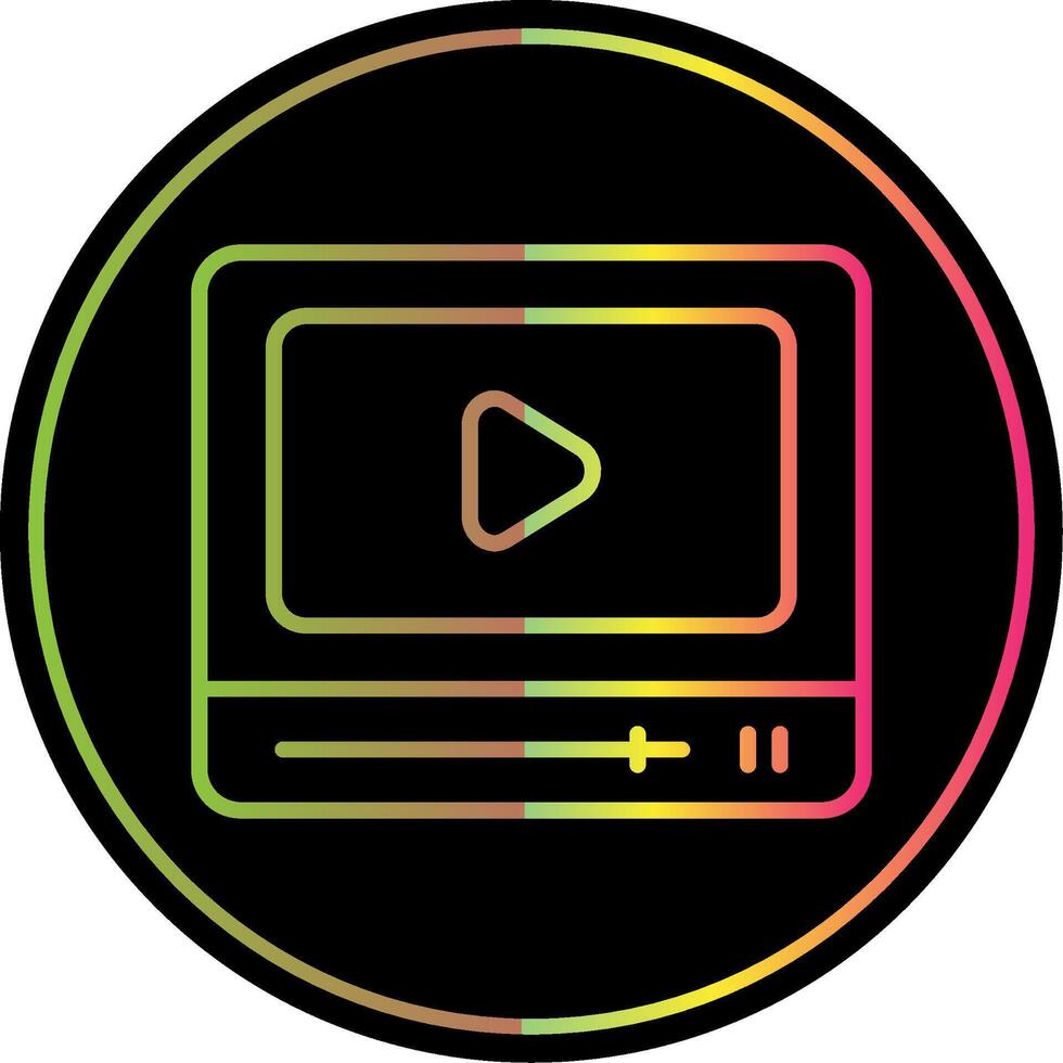 Player Line Gradient Due Color Icon Design vector
