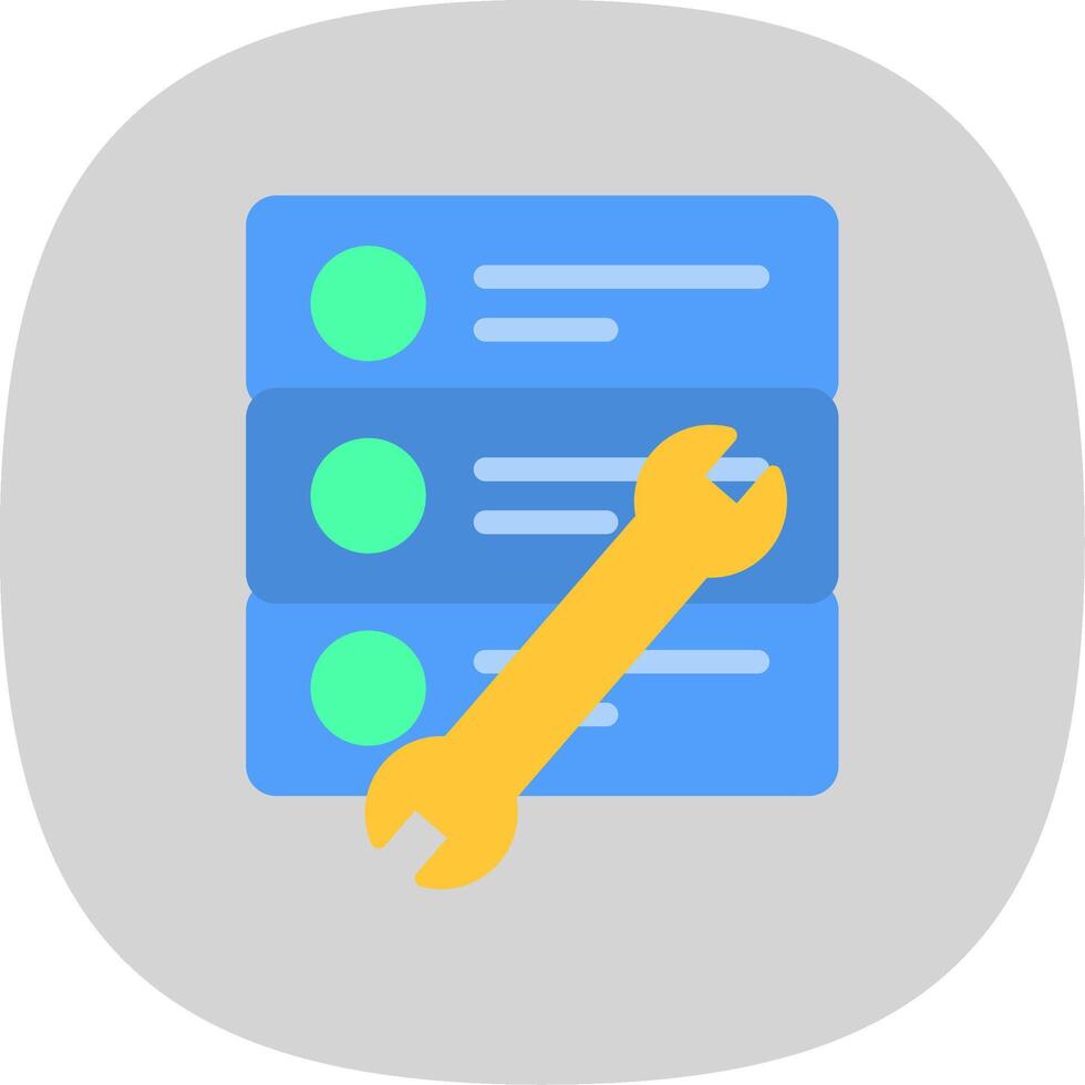 Repair Tool Flat Curve Icon Design vector