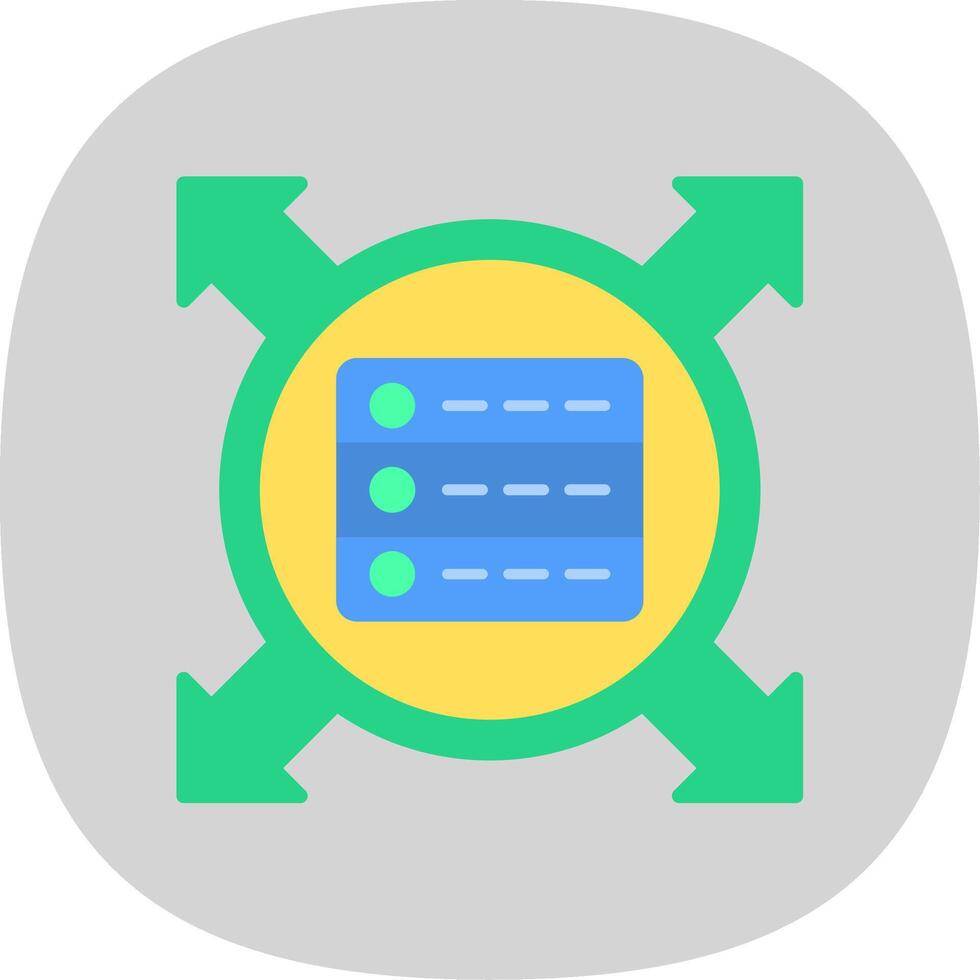 Data Driven Flat Curve Icon Design vector