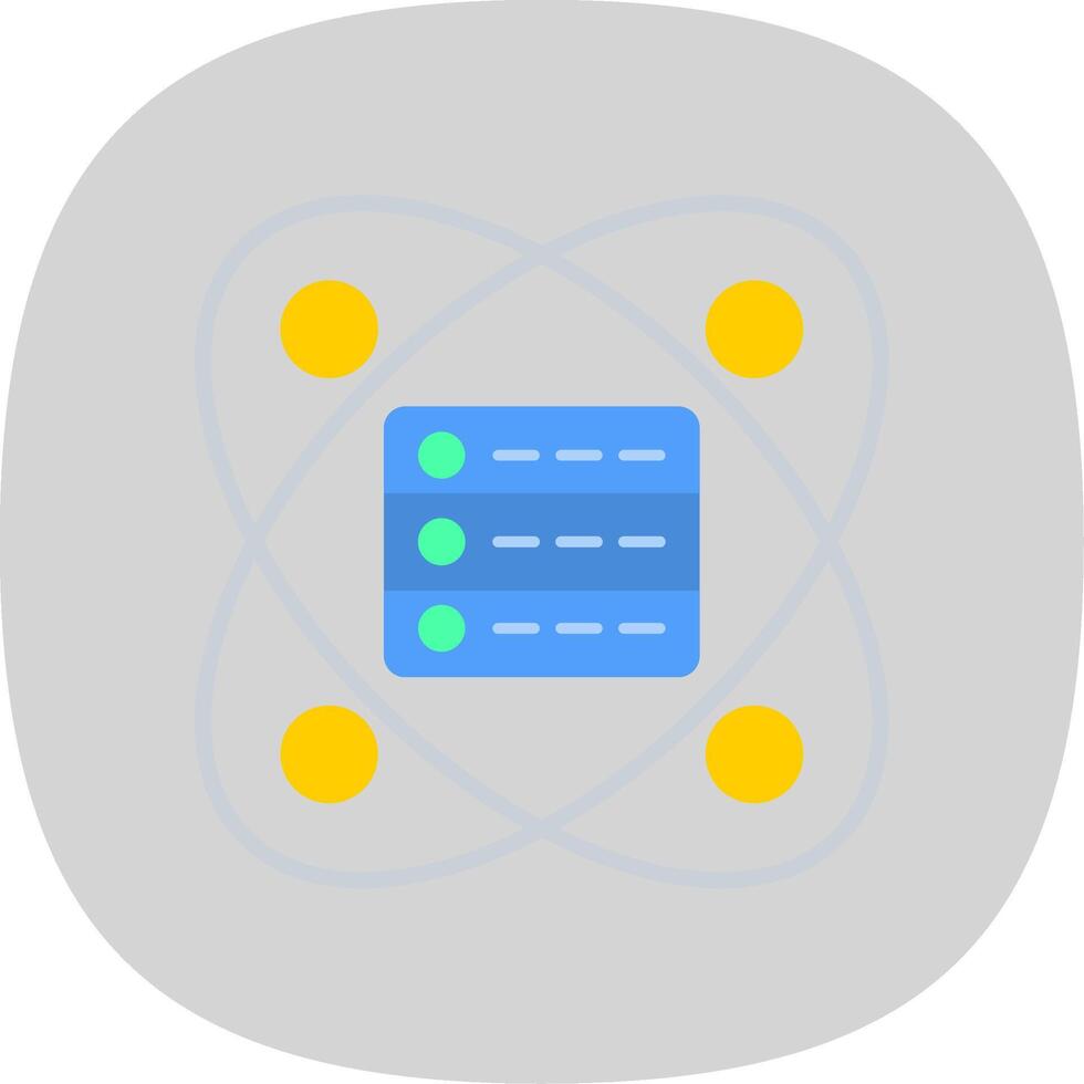 Data Science Flat Curve Icon Design vector