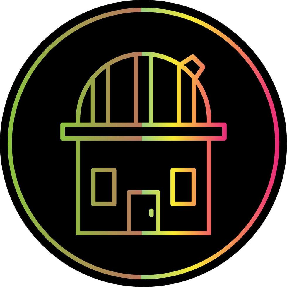 Observatory Line Gradient Due Color Icon Design vector