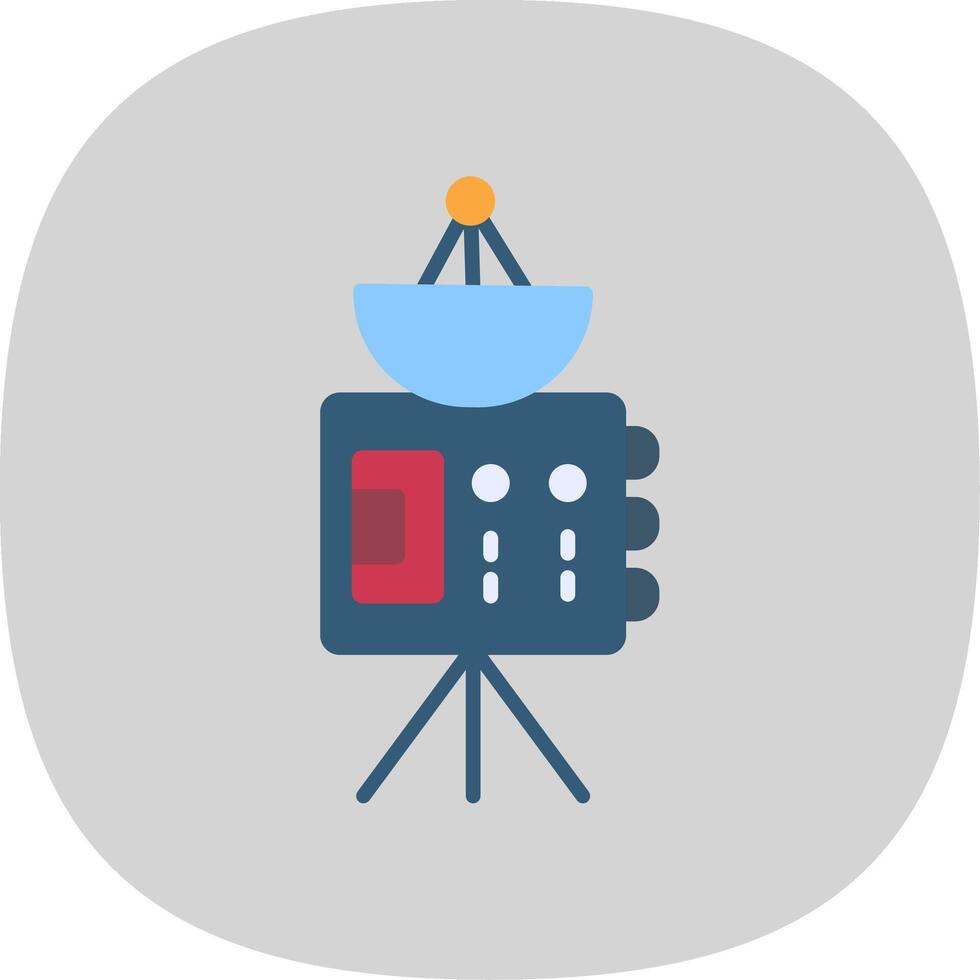 Probe Flat Curve Icon Design vector