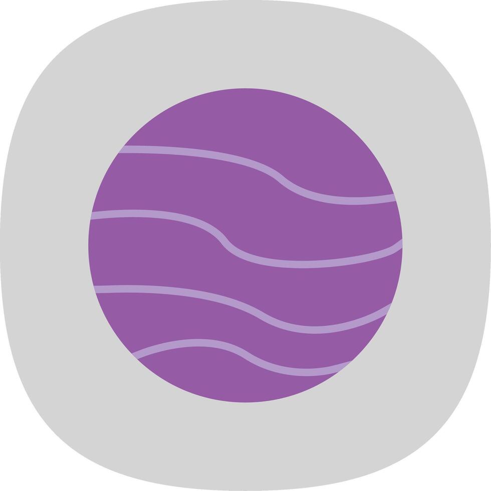 Planet Flat Curve Icon Design vector