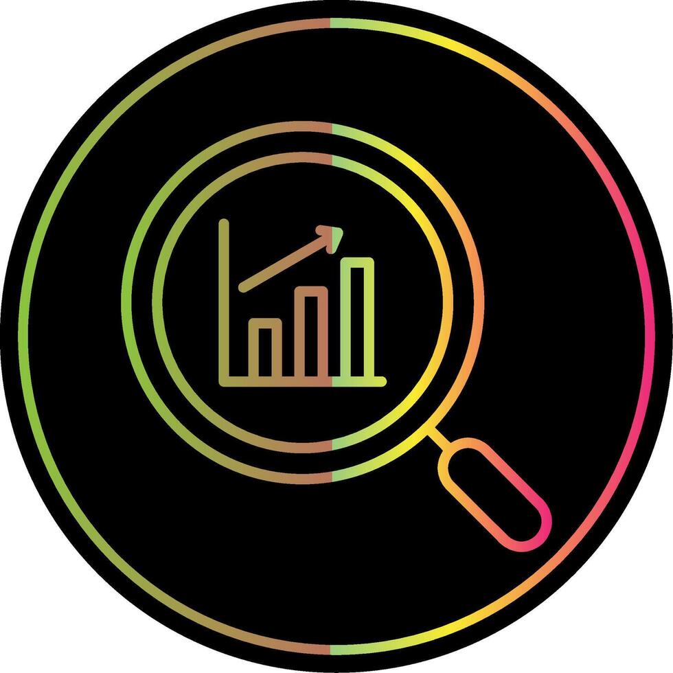 Graph Line Gradient Due Color Icon Design vector