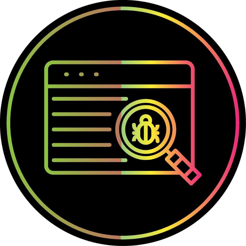 Web Coding Line Gradient Due Color Icon Design vector