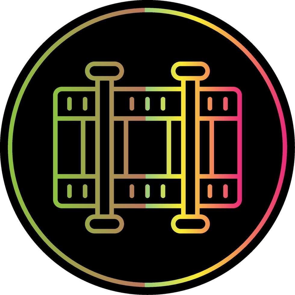 Scrolling Line Gradient Due Color Icon Design vector
