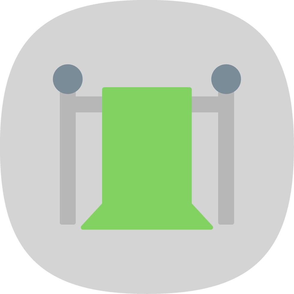 Green Screen Flat Curve Icon Design vector