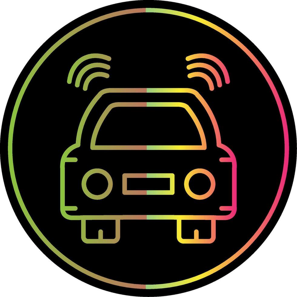 Car Line Gradient Due Color Icon Design vector