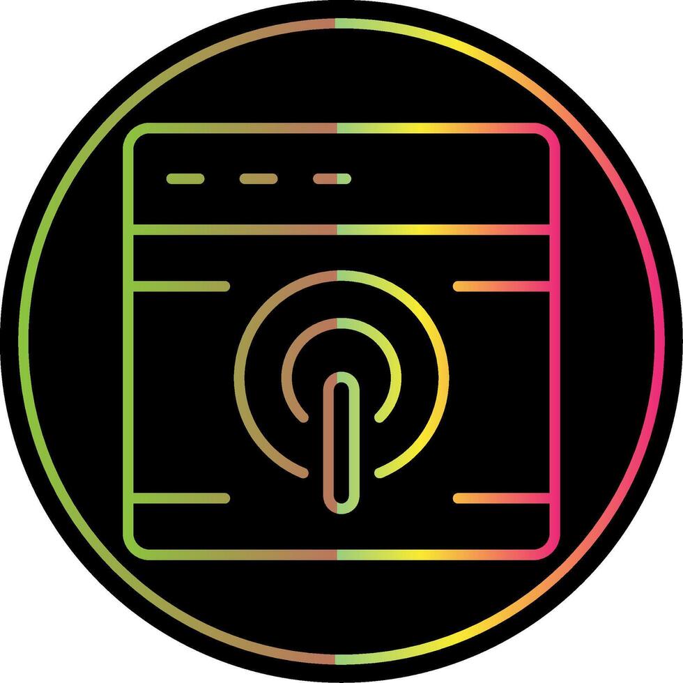 Browser Line Gradient Due Color Icon Design vector