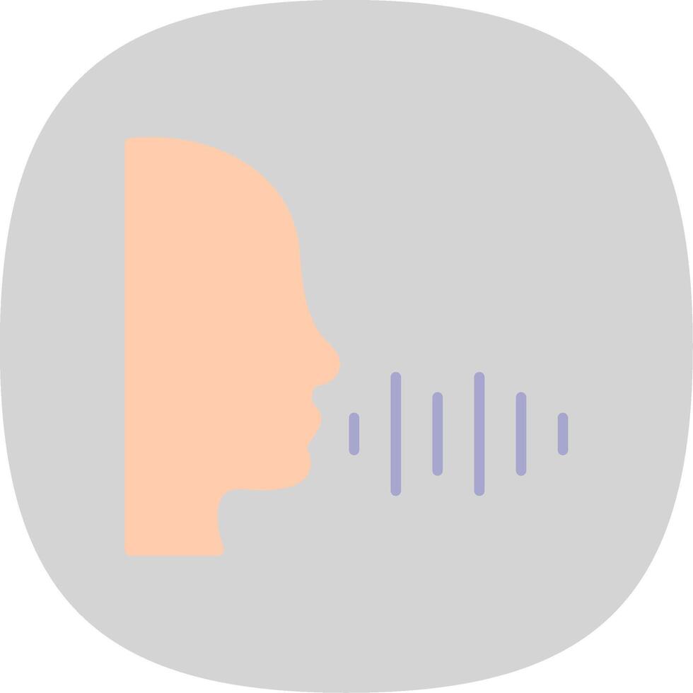 Voice Recording Flat Curve Icon Design vector
