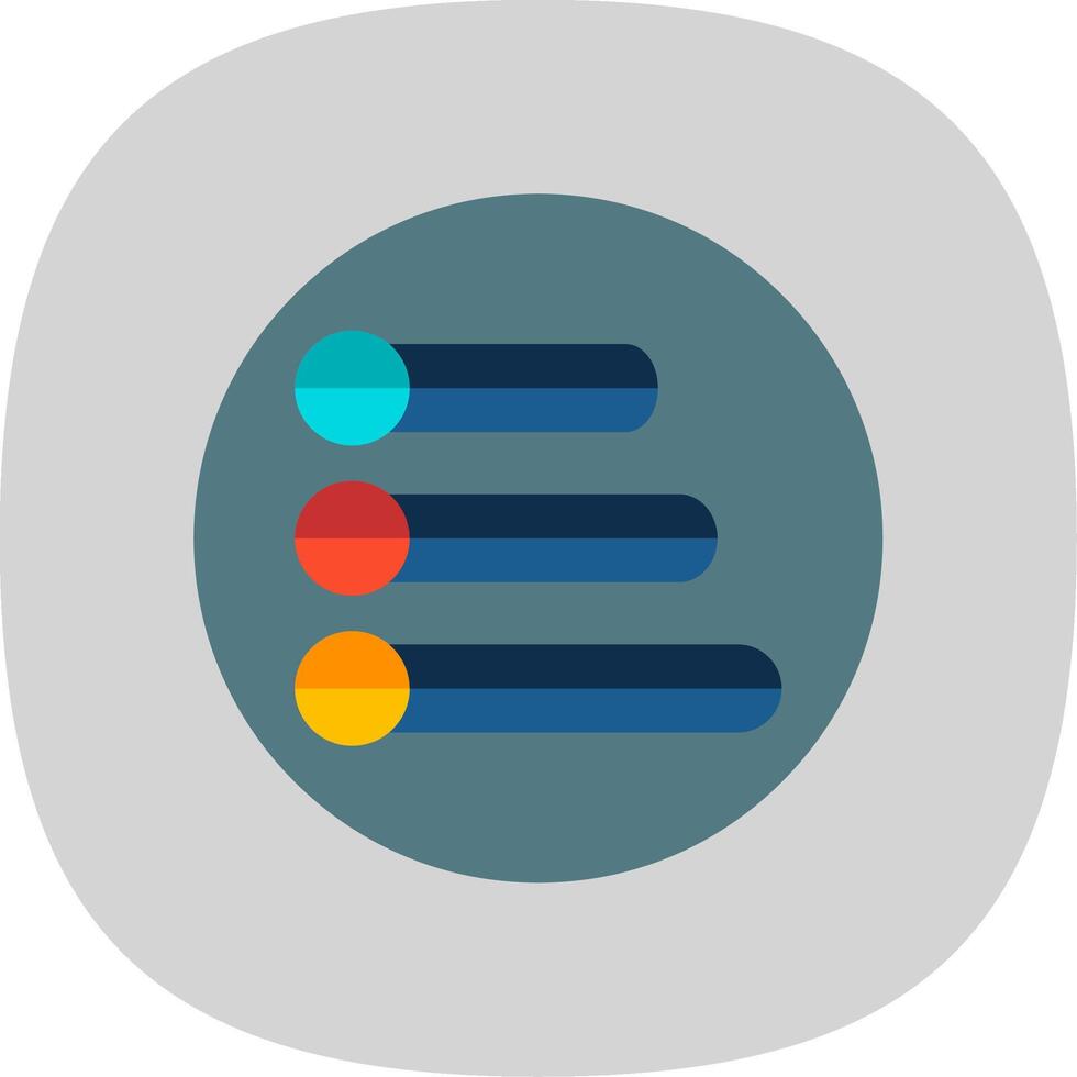 Progress Bar Flat Curve Icon Design vector
