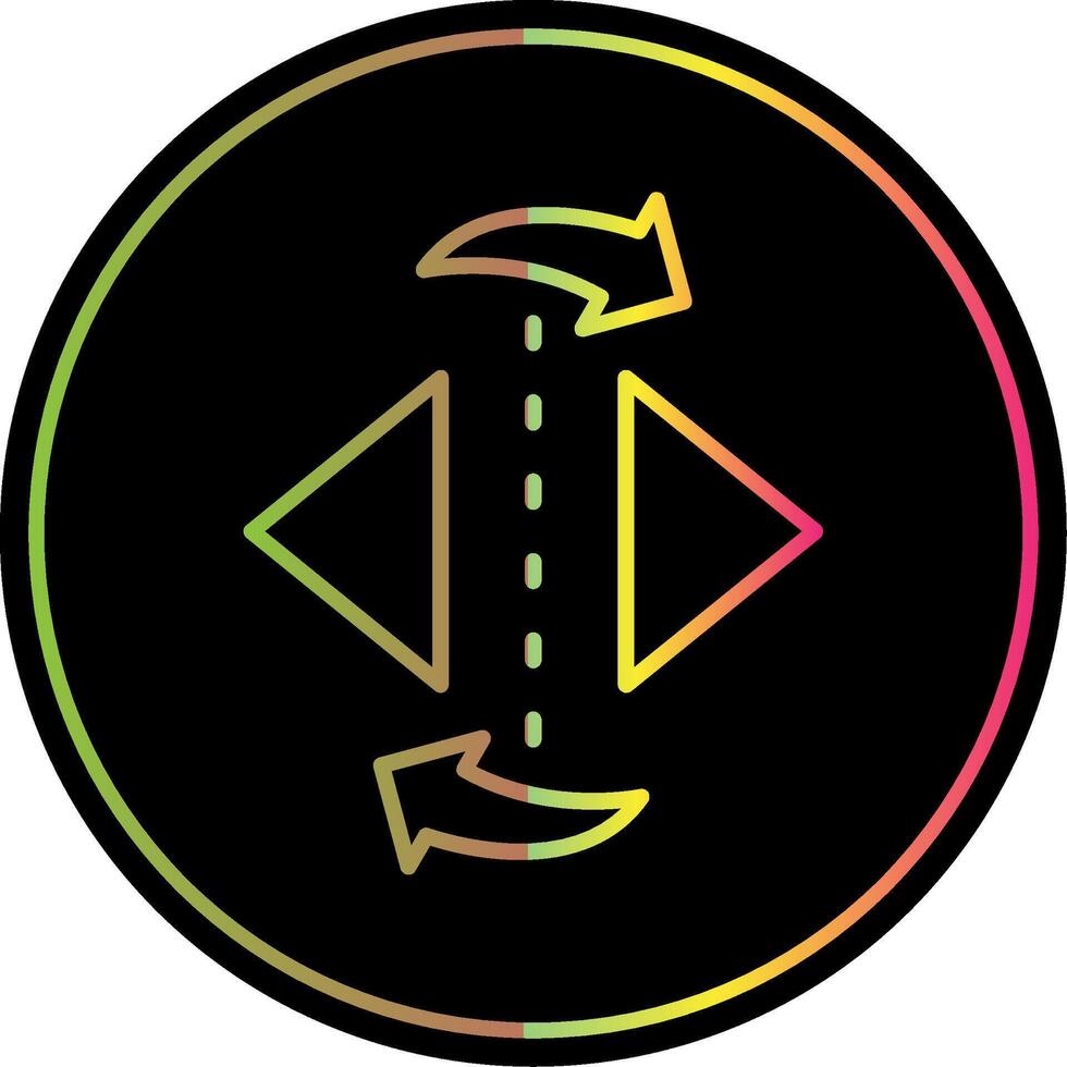 Reflect Line Gradient Due Color Icon Design vector