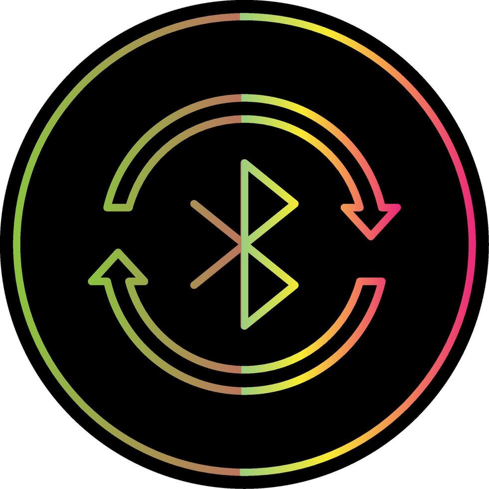 Bluetooth Line Gradient Due Color Icon Design vector