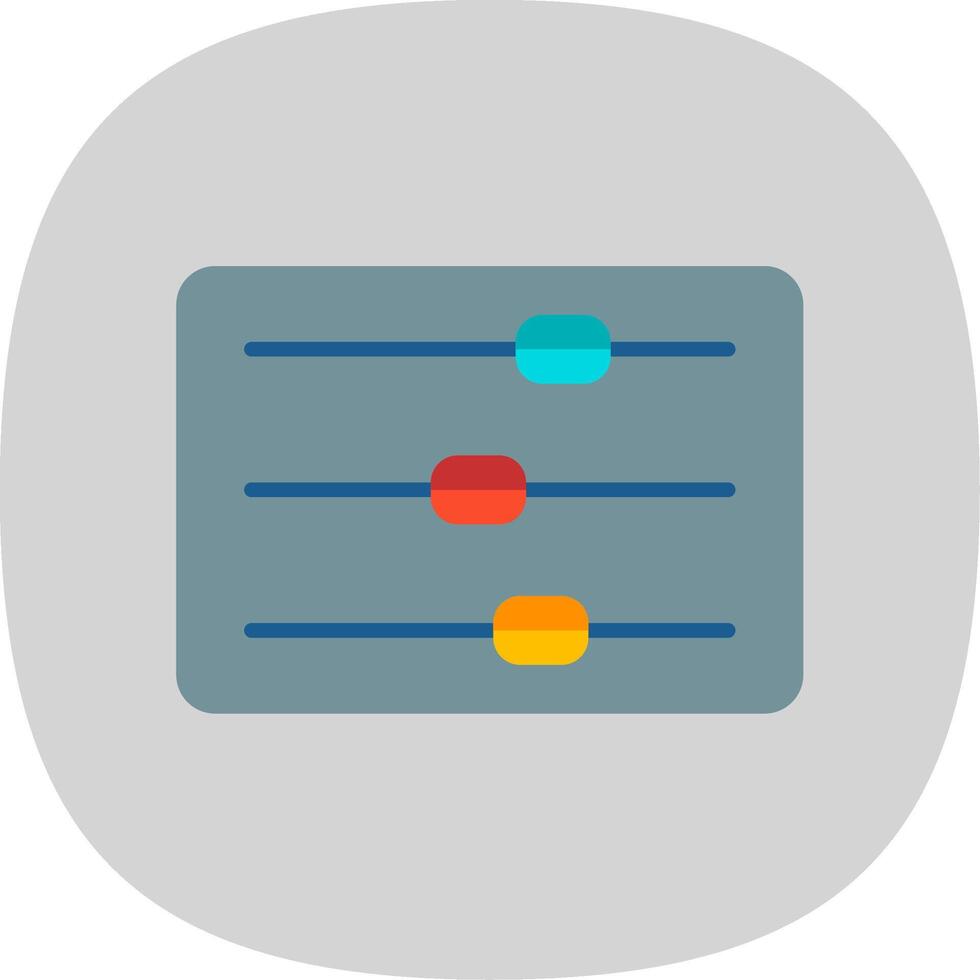 Sliders Flat Curve Icon Design vector