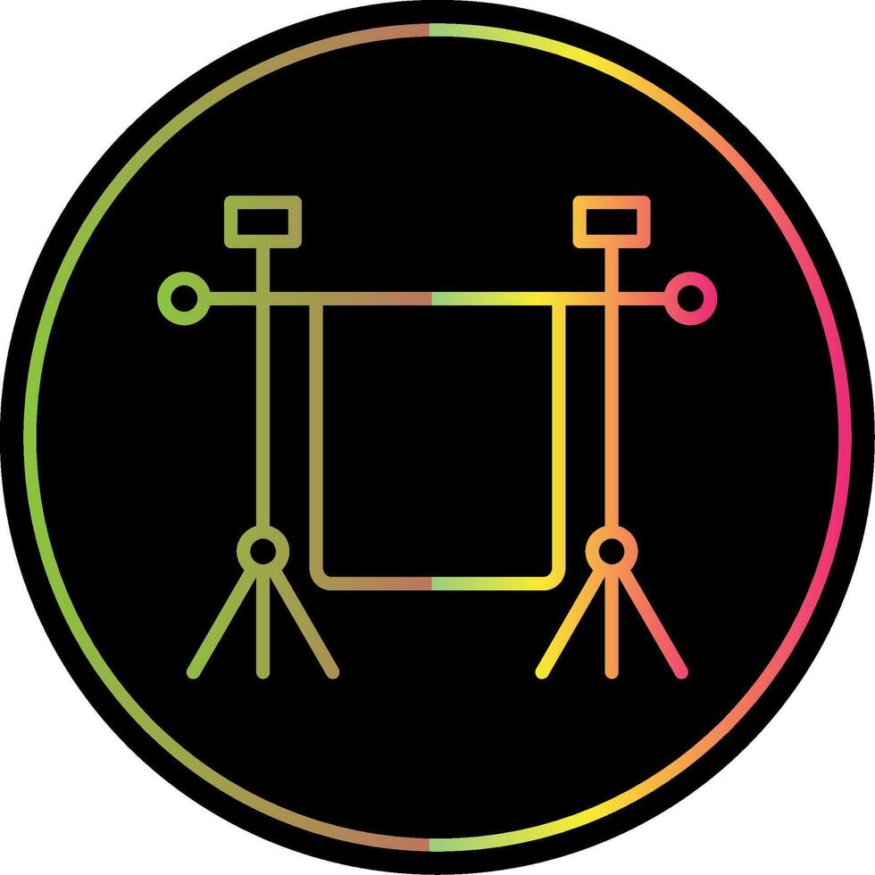 Chroma Line Gradient Due Color Icon Design vector