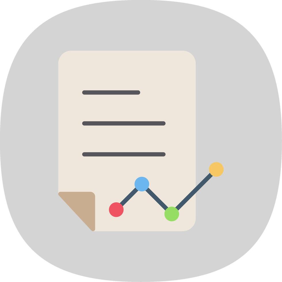 Data Report Flat Curve Icon Design vector