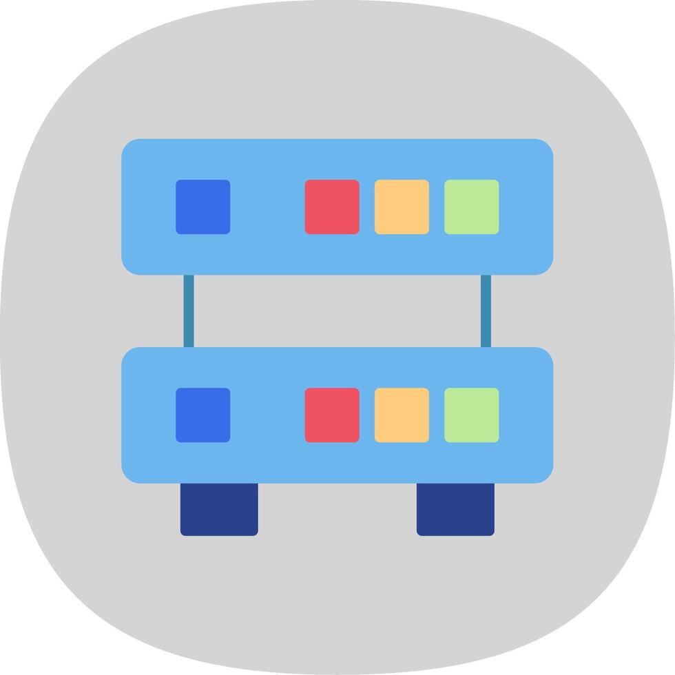 Data Quality Flat Curve Icon Design vector