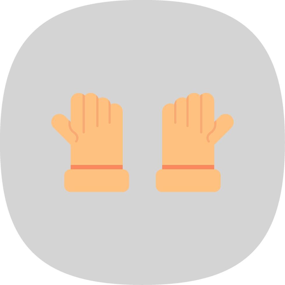 Gloves Flat Curve Icon Design vector