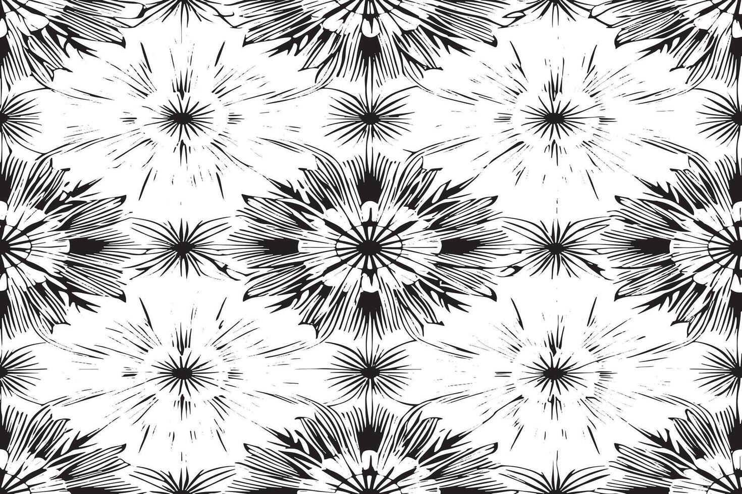 black and white seamless pattern image for background or texture, EPS 10 vector
