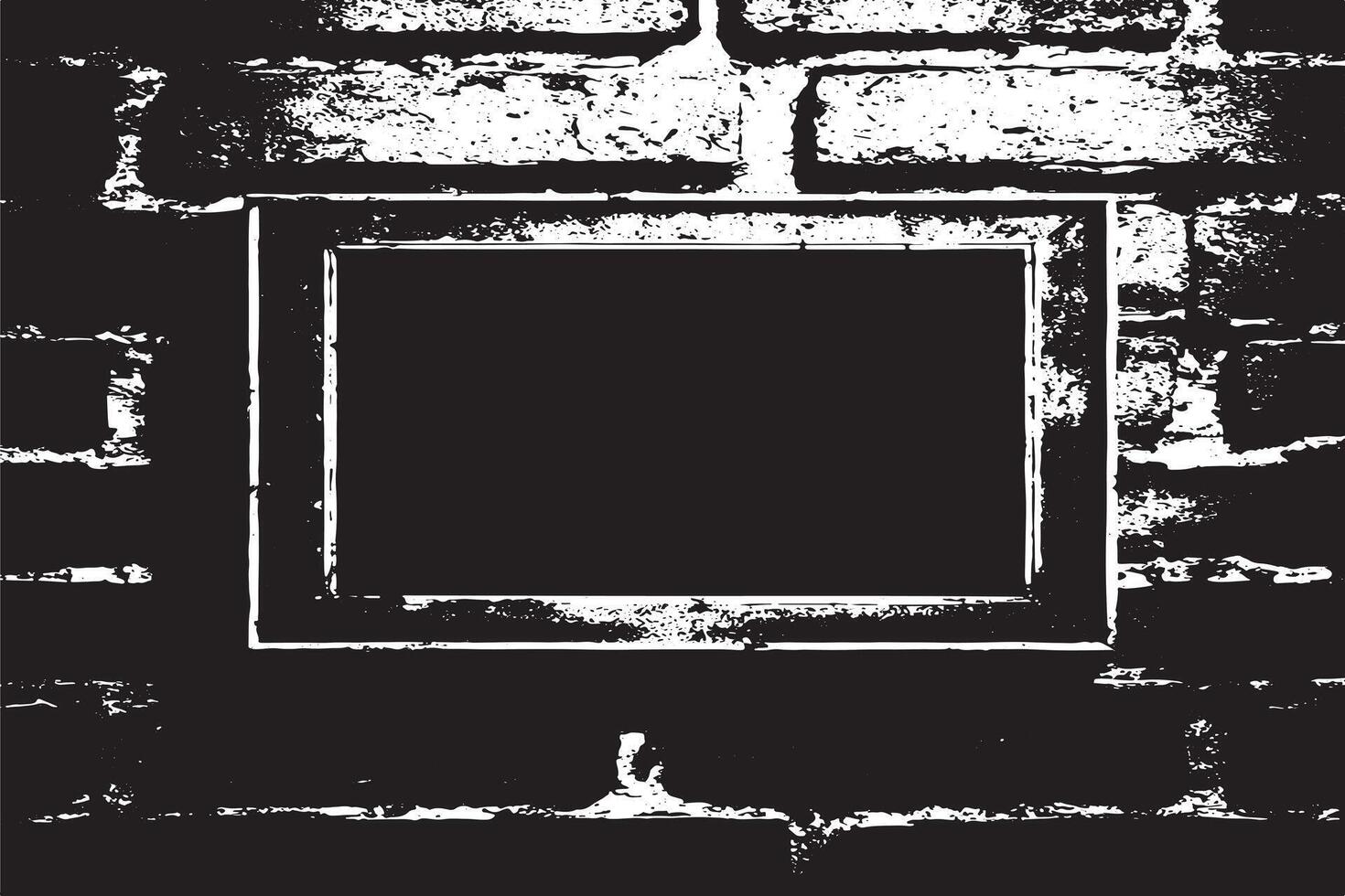 black and white grunge destressed overlay image of photo frame or simple frame for background or texture. vector