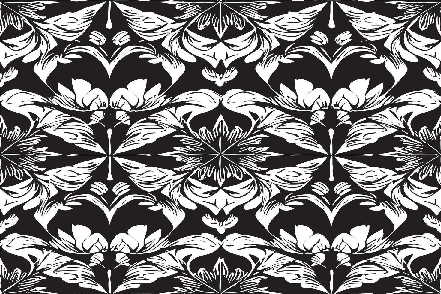 black and white seamless pattern image for background or texture, EPS 10 vector