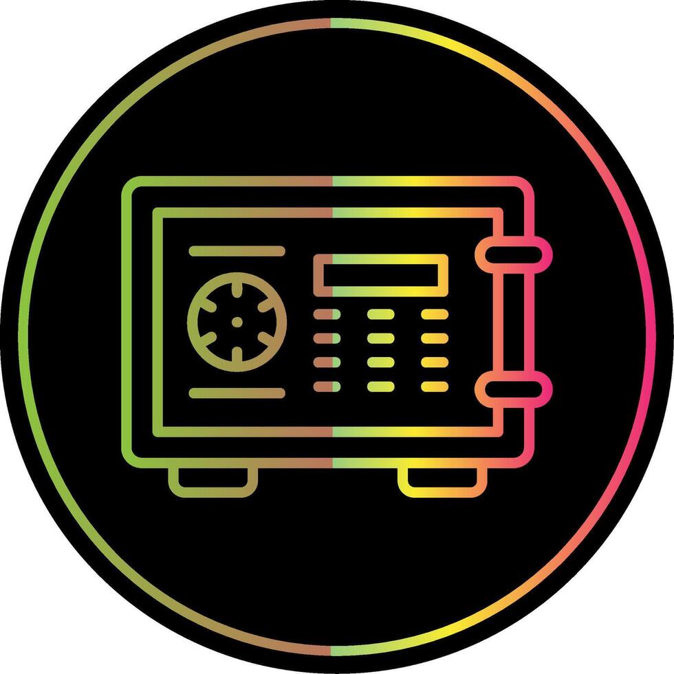 Locker Line Gradient Due Color Icon Design vector