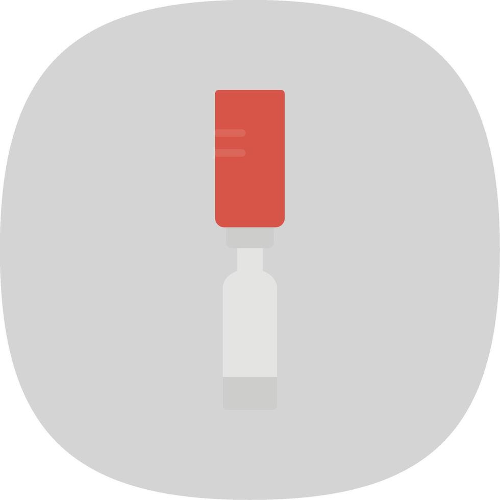 Chisel Flat Curve Icon Design vector