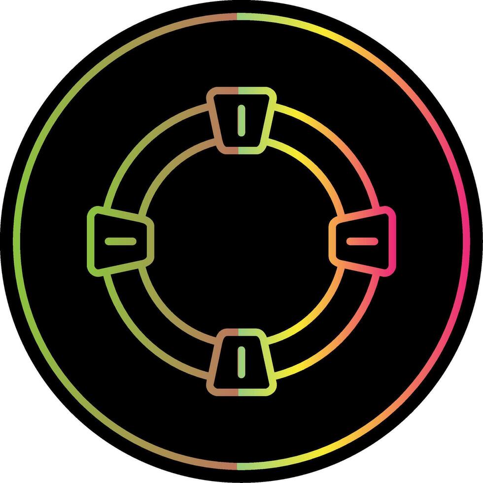 Life Saver Line Gradient Due Color Icon Design vector